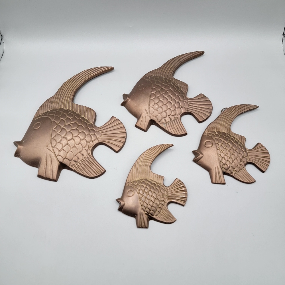 Nautica Wall Decor Set of 4 Metal Fish